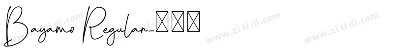 Bayamo Regular字体转换